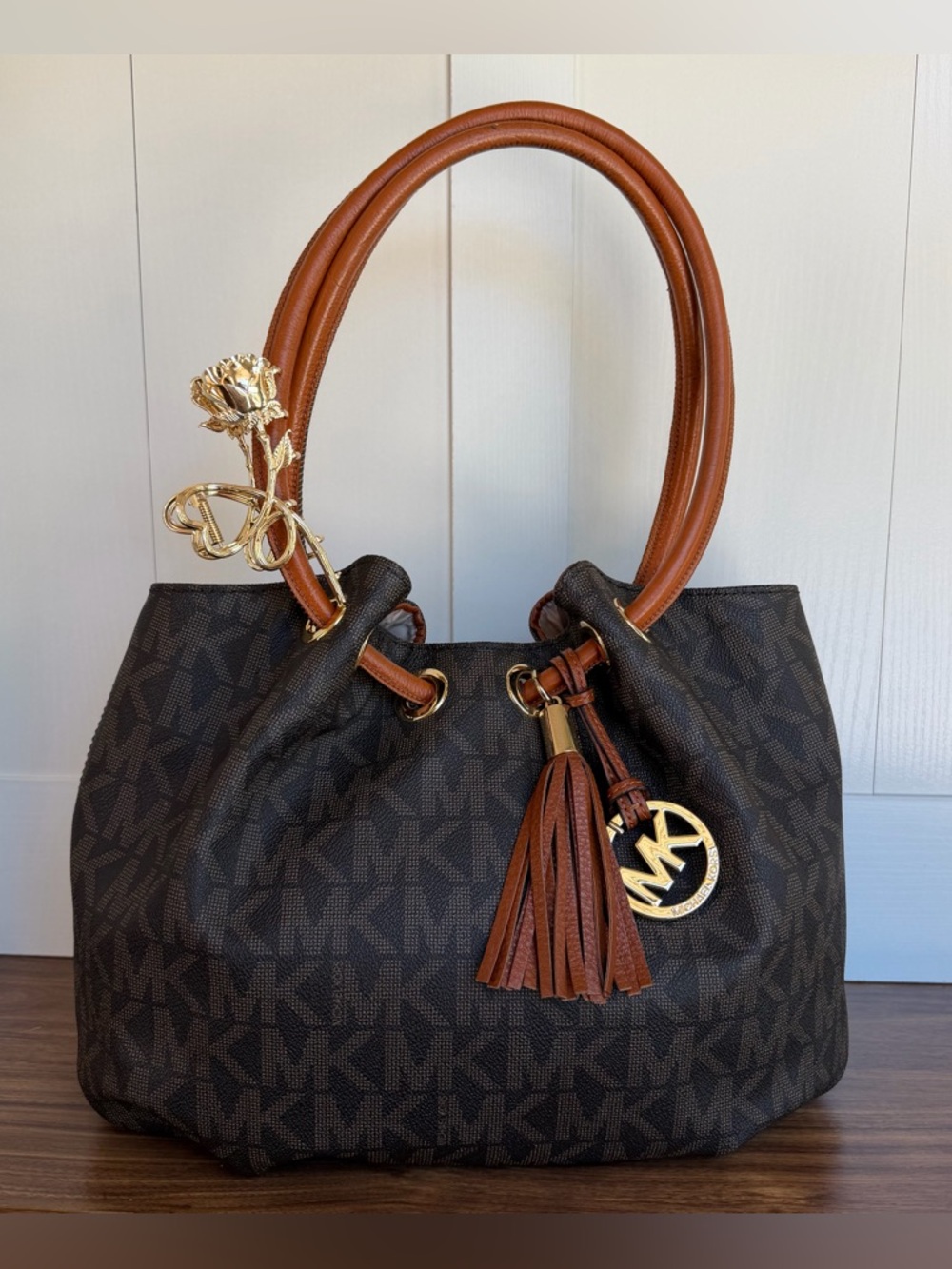 Michael Kors Tasseled Ring Shoulder Bag
